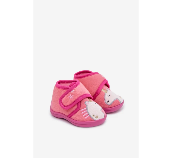 Detské papuče na suchý zips - fuchsiová Jeselle Detské papuče na suchý zips - fuchsiová Jeselle