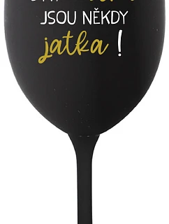 MATKA JSOU  černá sklenice na víno 350 ml model 22161891 - Giftela