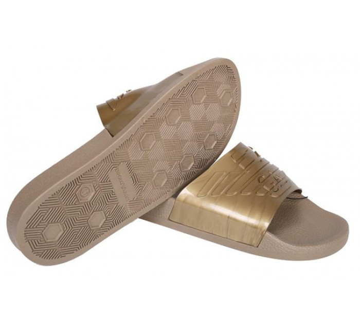 Pantofle model 7456203 zlatá - Emporio Armani