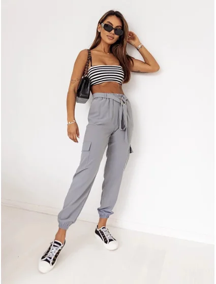 Šedé dámske nohavice (8266)