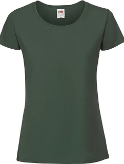 Fruit of the Loom Lady-Fit Iconic 195 T Dámske tričko z hrubej bavlny 16.1424 fľaškovozelená