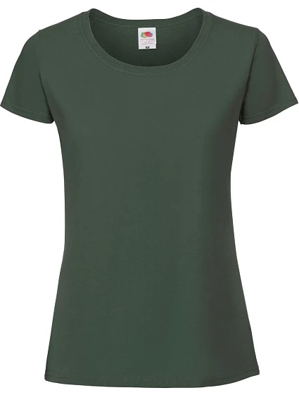 Fruit of the Loom Lady-Fit Iconic 195 T Dámske tričko z hrubej bavlny 16.1424 fľaškovozelená Fruit of the Loom Lady-Fit Iconic 195 T Dámske tričko z hrubej bavlny 16.1424 fľaškovozelená