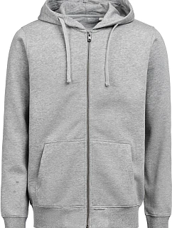 Untagged Movement OCS RCS mikina s kapucou na zips Unisex mikina s kapucou z hrubej bavlny 66.5010 šedá melírovaná