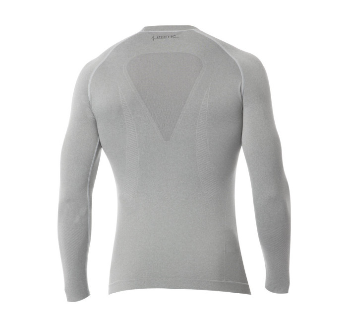 Pánske funkčné tričko s dlhým rukávom IRON-IC - šedá Farba: Sivá-IRN, Veľkosť: