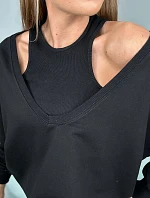 3-dielna sada mikina + top + legíny čierna