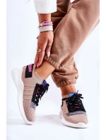Damskie Wsuwane Sportowe Buty Sneakersy Beżowe Klayra