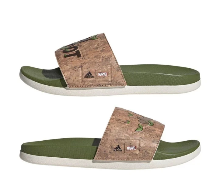 Dětské žabky / nazouváky Adilette Comfort Jr model 21080753 Zelená s hnědou - ADIDAS Dětské žabky / nazouváky Adilette Comfort Jr model 21080753 Zelená s hnědou - ADIDAS