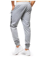 Pánské světle šedé teplákové kalhoty model 21964151 - Dstreet