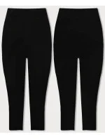 Černé bavlněné 3/4 legíny model 18433395 - J.STYLE Černé bavlněné 3/4 legíny model 18433395 - J.STYLE