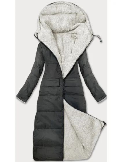 Obojstranná zimná bunda v army farbe s machovou kožušinou J Style (16M9167-136) Obojstranná zimná bunda v army farbe s machovou kožušinou J Style (16M9167-136)