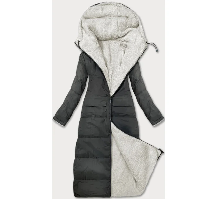 Obojstranná zimná bunda v army farbe s machovou kožušinou J Style (16M9167-136) Obojstranná zimná bunda v army farbe s machovou kožušinou J Style (16M9167-136)