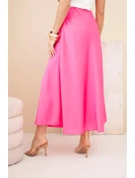 Dámska viskózna áčková sukňa ružová