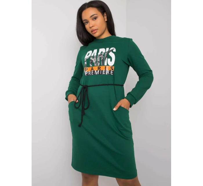 Šaty LK SK model 17355624 tmavě zelená - FPrice Šaty LK SK model 17355624 tmavě zelená - FPrice