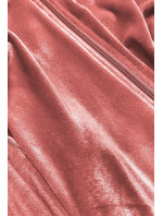 Dámsky velúrový dres v tehlovej farbe s lampasmi (81223)
