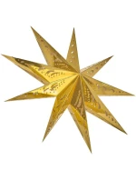 DEKORÁCIA PAPIEROVÁ HVIEZDICA Š.45 CM 9 ZLATÉ RÁMY detské