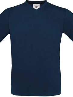 B&C Exact V-Neck Tričko s výstrihom do V 01.0006 tmavomodré