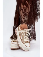 Dámské Tenisky Na Masivní Platformě model 21691040 Béžové - S.Barski