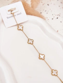 Náramek S Přívěsky Nerezová Ocel Zlatá Perla