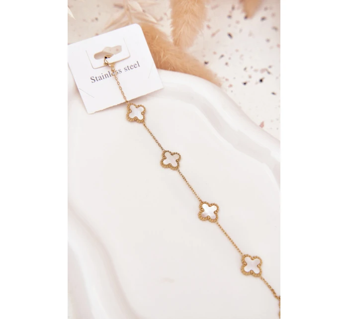 Náramek S Přívěsky Nerezová Ocel Zlatá Perla Náramek S Přívěsky Nerezová Ocel Zlatá Perla