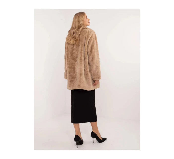 Dámsky kabát TW CZ BI G230119.32 svetlohnedý - Fashion Classic