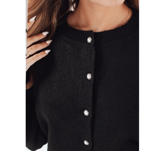 Dámsky sveter na zips SELINA čierny FashionStreet MY2512