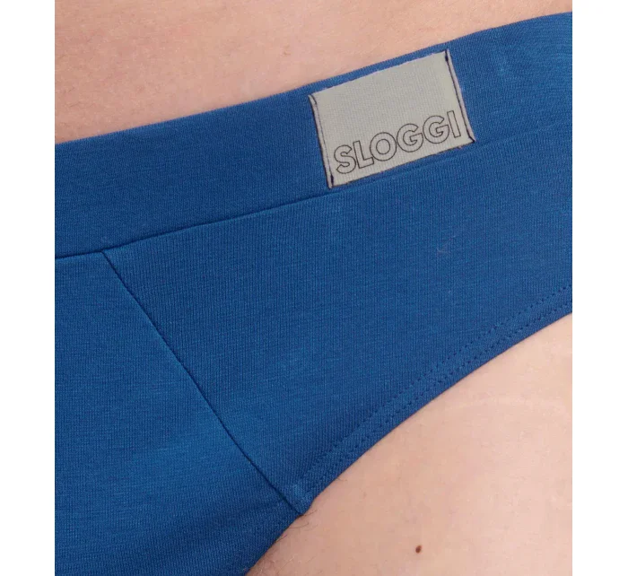 Pánske nohavičky GO Natural Brief C2P - BLUE - modré M008 - SLOGGI