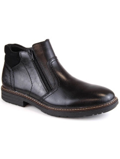 Rieker M RKR621 černé kožené vysoké boty