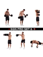 HMS SGN130 Sada závaží 6v1 (činka, činky a kettlebell) 30 kg