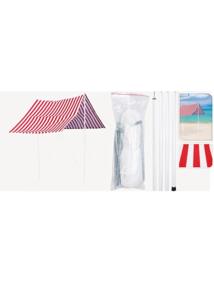 Stan s tyčami 3X1,7M červený