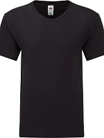 Fruit of the Loom Iconic 150 V-Neck T Tričko s výstrihom do V 16.1442 čierne