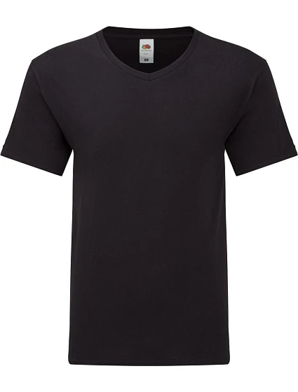 Fruit of the Loom Iconic 150 V-Neck T Tričko s výstrihom do V 16.1442 čierne Fruit of the Loom Iconic 150 V-Neck T Tričko s výstrihom do V 16.1442 čierne