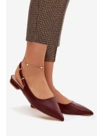 Baleríny Ze Zlatou Sponou Bordové Iverelle