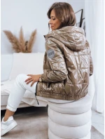 Dámska prešívaná bunda METALIC camel FashionStreet TY3409