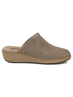 Kožené žabky na sivom podpätku Filippo DK7567