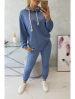 Džínsová mikina s kapucňou v sade