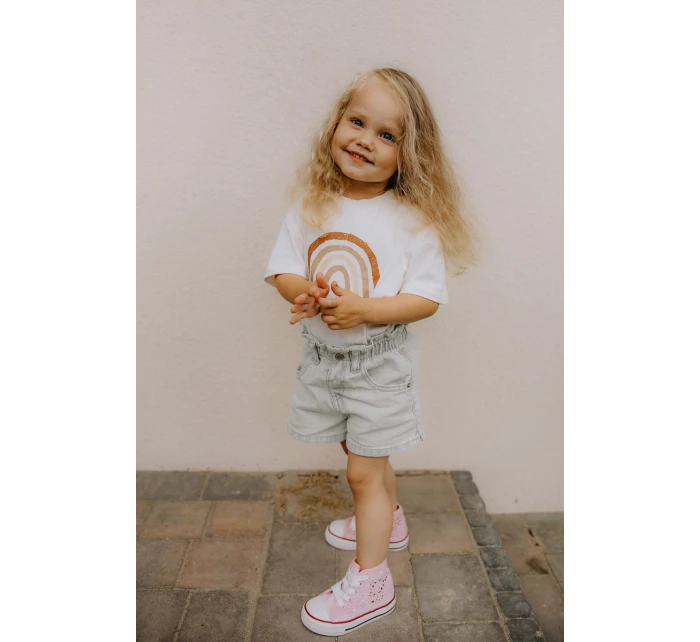 Dziecięce Wysokie Trampki Różowe Mona Dziecięce Wysokie Trampki Różowe Mona