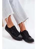 Materiałowe Trampki Damskie Na Platformie Big Star RR274775 Czarne