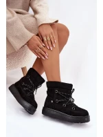 Dámské sněhule na platformě s šněrováním černé Roselya Dámské sněhule na platformě s šněrováním černé Roselya