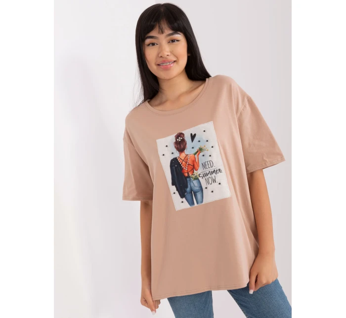 T shirt LK TS model 18741284 beżowy - FPrice