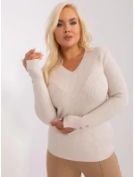 Sweter PM SW PM model 18949421 jasny beżowy - FPrice Sweter PM SW PM model 18949421 jasny beżowy - FPrice