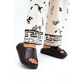 Dámske penové papuče na platforme Big Star - čierne