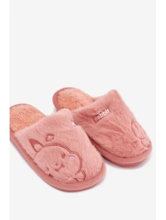 Detské papuče s kožušinou - ružové Norene
