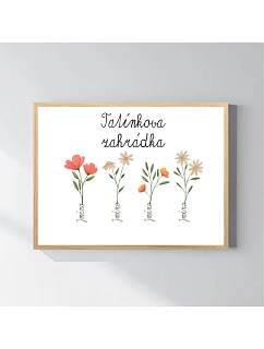 Personalizovaný magický fotob obraz v ráme – 40x50 – kvetinová záhradka