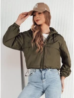 Dámská přechodná bunda s kapucí zelená Dstreet model 21974318 - FashionStreet
