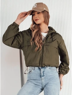 Dámská přechodná bunda s kapucí zelená Dstreet model 21974318 - FashionStreet