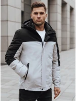 Pánska sivá zimná bunda s kapucňou FashionStreet TX4900 Pánska sivá zimná bunda s kapucňou FashionStreet TX4900