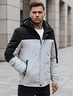 Pánska sivá zimná bunda s kapucňou FashionStreet TX4900