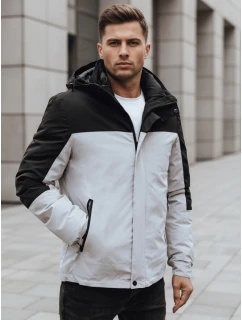 Pánska sivá zimná bunda s kapucňou FashionStreet TX4900