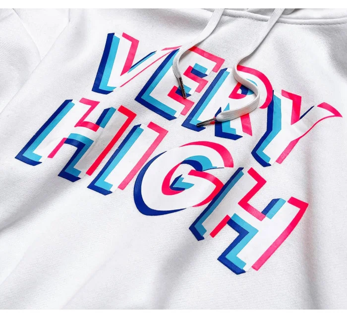 Biela tepláková mikina s potlačou (26012)