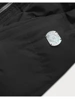 Čierna dámska zimná bunda s kapucňou (m-21603)